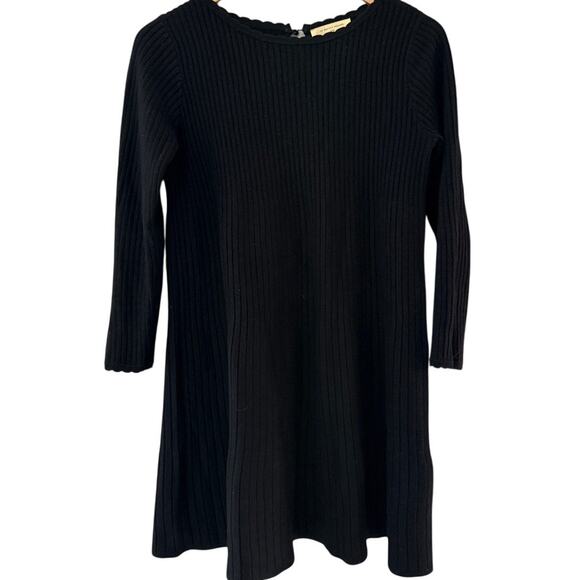 Sezane Luxe Merino Wool Blend Ribbed Janice Mini Dress Black Size XS - Picture 3 of 11